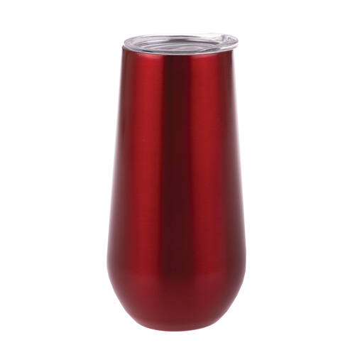 Oasis Stainless Steel Insulated Champagne Flute Double Walled 180ml Ruby