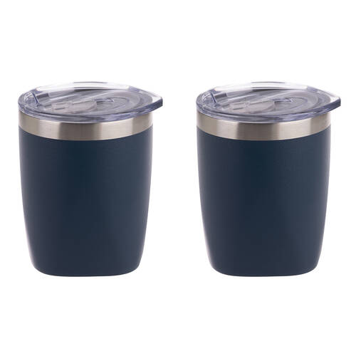 2PK Oasis Stainless Steel Double Wall Insulated Old Fashion Tumbler 300ml Matte Navy