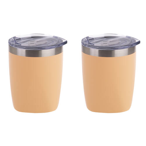 2PK Oasis Stainless Steel Double Wall Insulated Old Fashion Tumbler 300ml Rockmelon