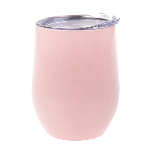 Oasis Stainless Steel Insulated Wine Tumbler Double Walled 330ml Soft Pink