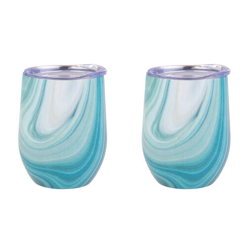 2PK Oasis Stainless Steel Insulated Wine Tumbler Double Walled 330ml Whitehaven