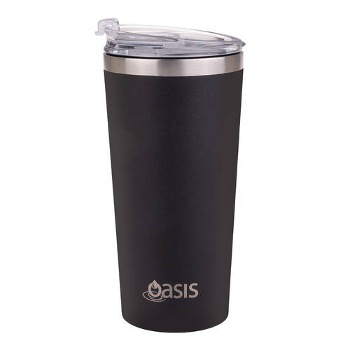 Oasis Stainless Steel Insulated Travel Mug Double Walled 480ml Matte Black