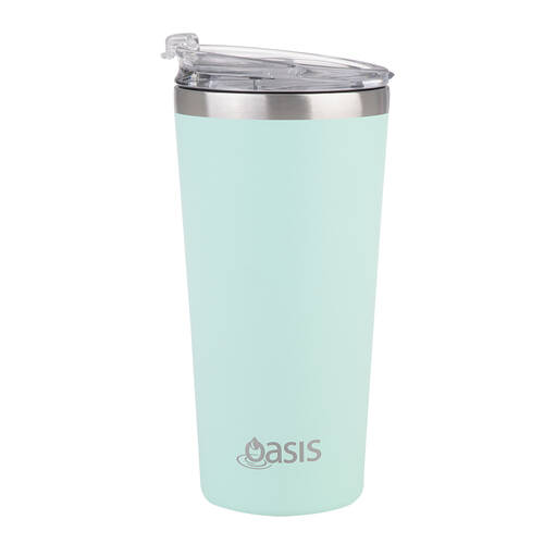 Oasis Stainless Steel Insulated Travel Mug Double Walled 480ml Matte Mint