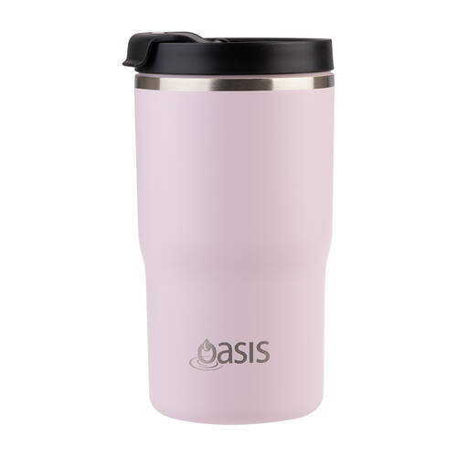 Oasis Ceramic Lined Stainless Steel Insulated Travel Mug 480ml Pink Lemonade