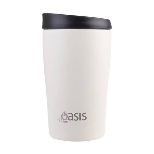 Oasis Stainless Steel Insulated Travel Cup Double Walled 380ml Alabaster