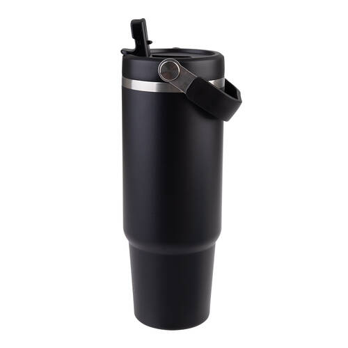 Oasis Stainless Steel Double Wall Insulated Voyager Carry Tumbler 900ml Black