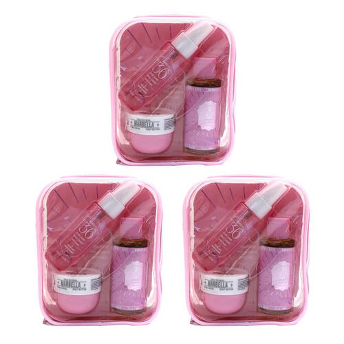 3x 3pc Solo En Ibiza Women's Marbella Mist Bath & Body Butter Bag Set No.36