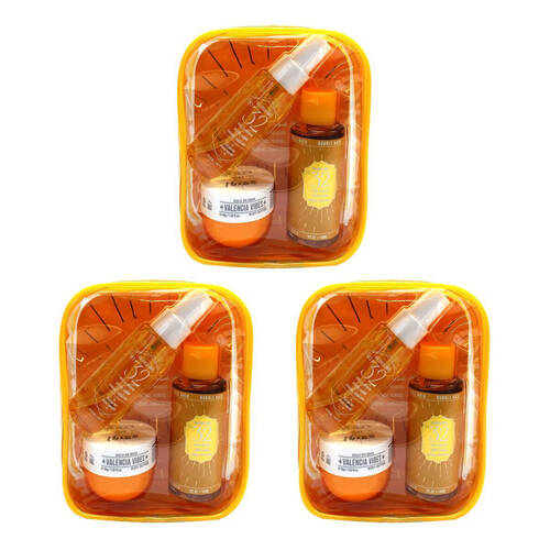 3x 3pc Solo En Ibiza Women's Valencia Vibes Mist Bath & Body Butter Bag Set No.32