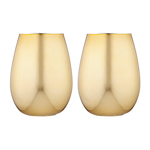 2pc Tempa Aurora Gold Glass Tumbler