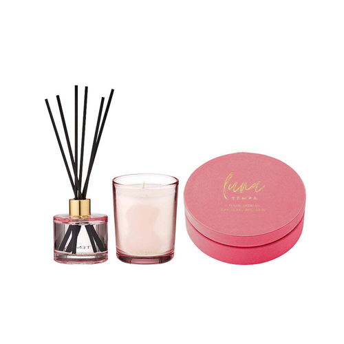 Tempa Luna Peach Orchard Candle Diffuser Gift Set