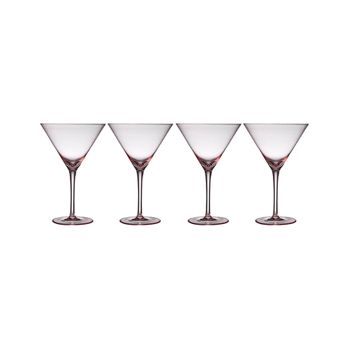 4pc Tempa Esme Blush Martini Glass