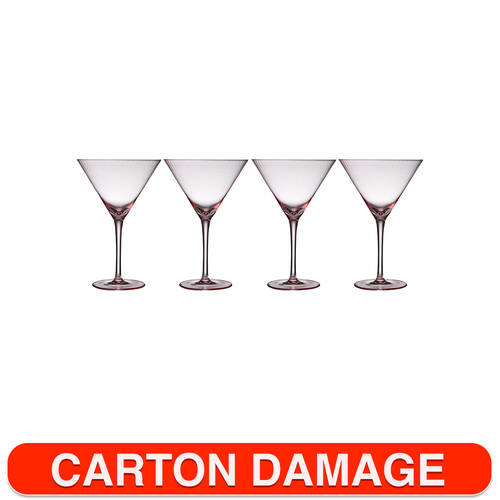 4pc Tempa Esme Blush Martini Glass