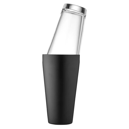 2pc Tempa Aurora Boston Matte Black Cocktail Shaker 800ml