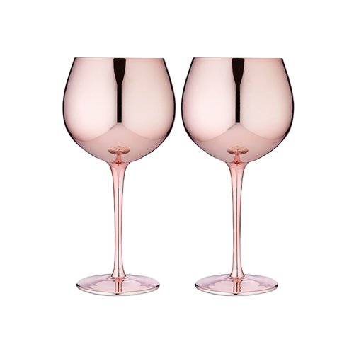 2pc Tempa Aurora Rose Gin Glass