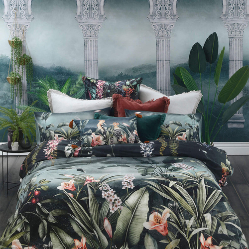 MM Linen Gardens of Petra Queen Bed Quilt Cover Set 210x210cm