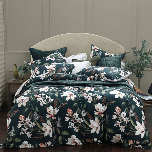 MM Linen Verde Queen Bed Quilt Cover Set 210x210cm
