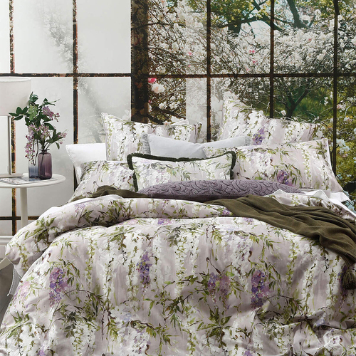 MM Linen Floribunda King Bed Quilt Cover Set 245x210cm