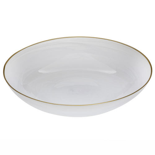 Ismay Round 2.25L Salad Glass Bowl Serving Dish - White