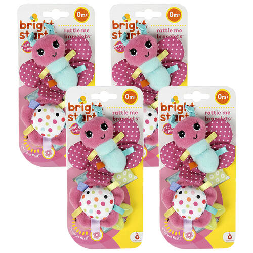 4PK Bright Starts Rattle Me Bracelet