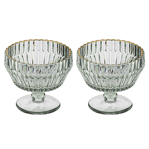 2PK Amara 250ml Dessert Glass Bowl Tableware - Sage