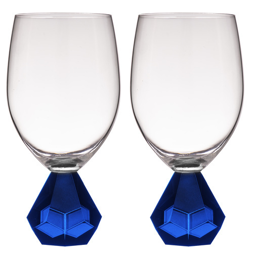 2PK Zhara 350ml Wine Glass/Water Drinkware Cup - Sapphire