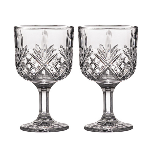2PK Ophelia Crystal 700ml Gin Glasses Cup Set - Clear