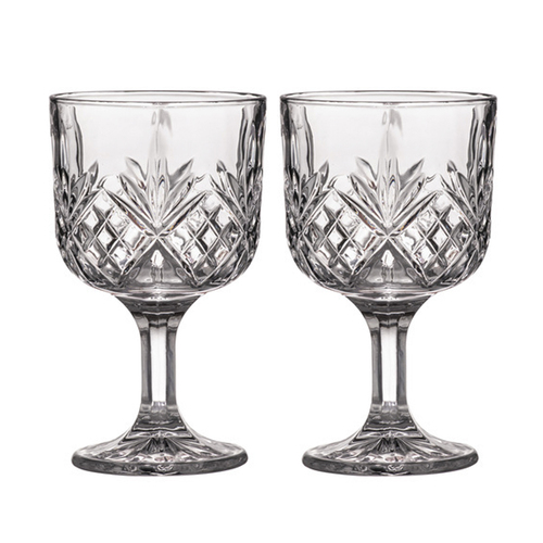 2PK Ophelia Crystal 700ml Gin Glasses Cup Set - Clear