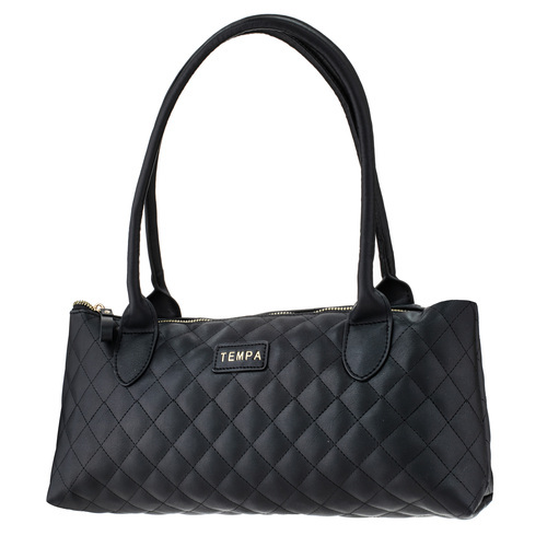Tempa Quilted Black Insulated 750ml Carrying Wine Purse