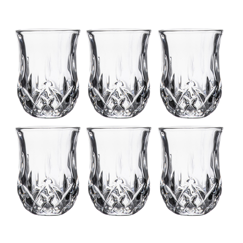 6pc Tempa Jasper 50ml Shot Glass Drinking Set - Clear