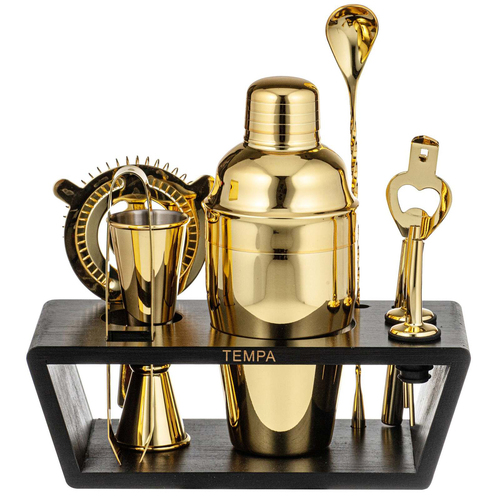 9pc Tempa Winston Stainless Steel Cocktail Shaker Set - Gold