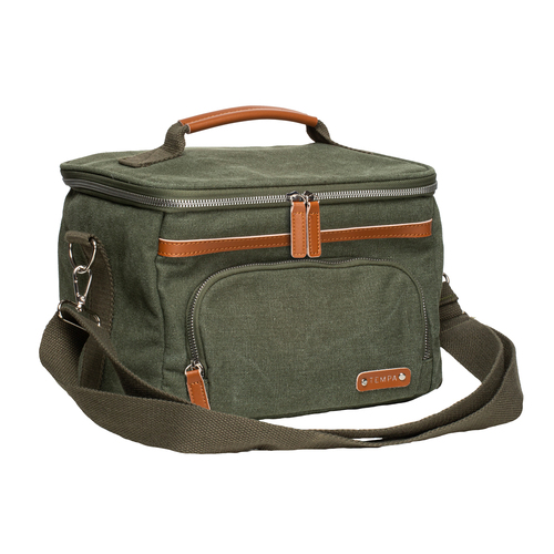Tempa Kayce Insulated 25cm Cotton Cooler Bag - Olive Green