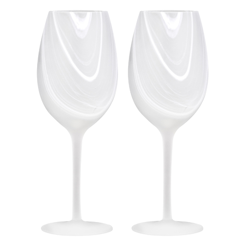 2pc Tempa Skylar Frost Red/White Wine Drinking Glass Set