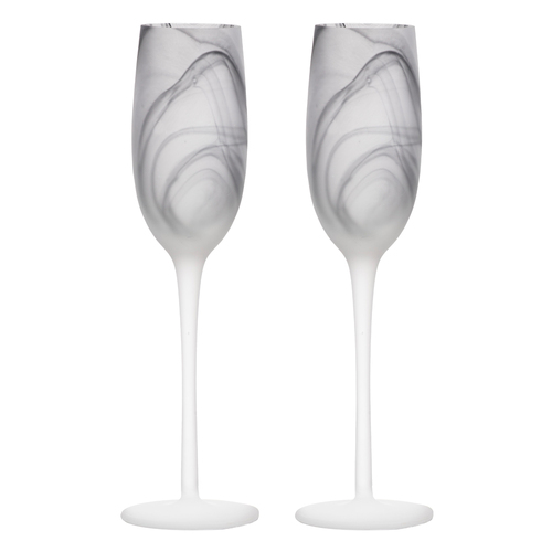 2pc Tempa Skylar Storm Champagne Drinking Glass Cup Set