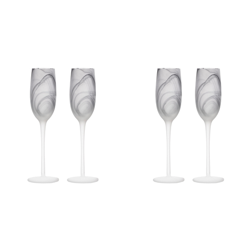 2x 2pc Tempa Skylar Storm Champagne Drinking Glass Cup Set