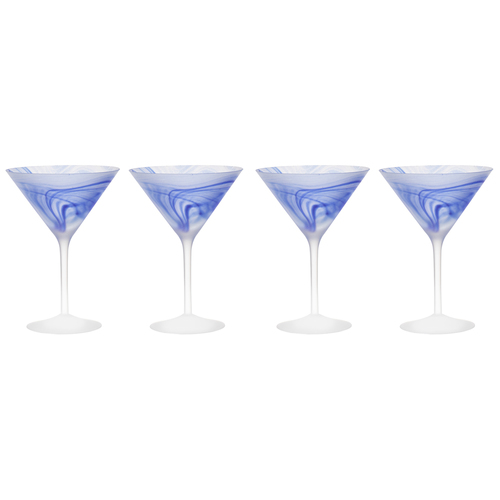 2x 2pc Tempa Skylar Ocean Martini Drinking Cocktail Glass Set