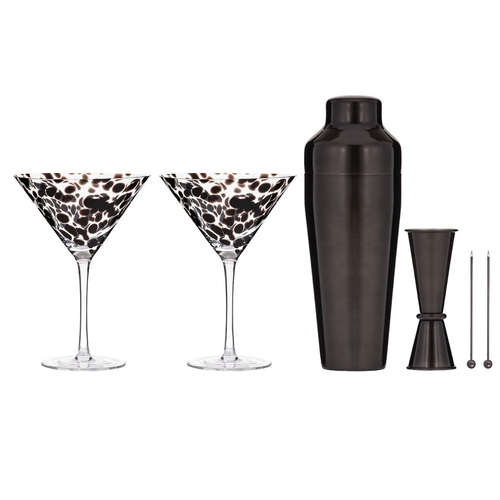 6pc Tempa Selena Cocktail Shaker/Glass Cup/Jigger/Stirrer Set