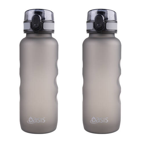 2PK Oasis Tritan Ergonomic Leak-Proof Sports Water Drink Bottle 750ml Graphite