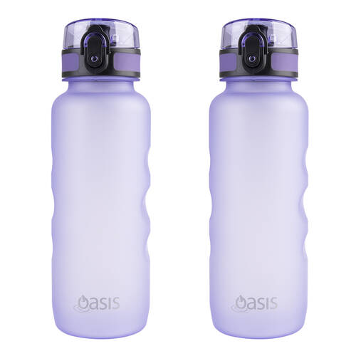 2PK Oasis Tritan Ergonomic Leak-Proof Sports Water Drink Bottle 750ml Lilac
