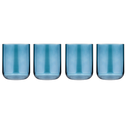 2x 2pc Tempa Verity Lowball Tumbler Drinking Glass Set - Sapphire