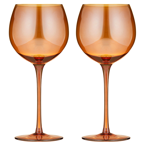 2pc Tempa Verity Gin/Tonic Drink Crystal Glass Set - Amber