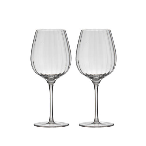 4pc Tempa Sienna Rippled Wine Drinking Glasses Set 22cm Clear