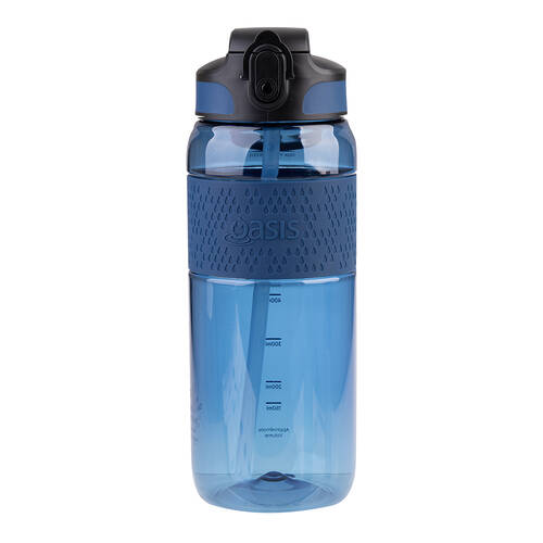 Oasis Tritan Sports Silicone Grip Drink Bottle w/ Sipper 800ml Blue Ocean
