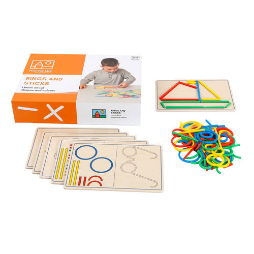 100pc TFL Rings and Sticks Motor Skills Educational Toy Kids/Children - 3y+