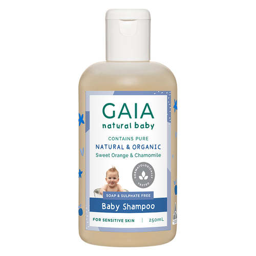 Gaia 250ml Pure/Natural/Organic Shampoo for Baby/Kids/Toddlers Vegan Friendly