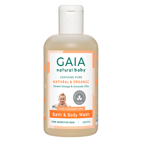 Gaia 250ml Pure/Organic Bath & Body Wash for Baby/Kids/Toddlers Vegan Friendly
