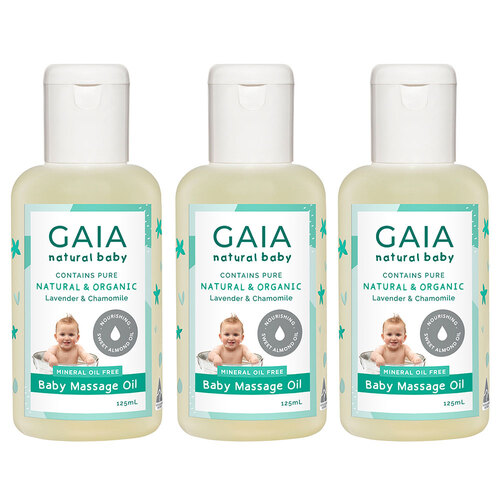 Gaia 375ml Pure/Natural/Organic Baby/Kids/Toddlers Massage/Treatment Almond Oil