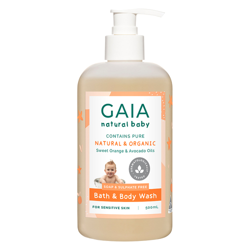 Gaia 500ml Pure/Organic Bath & Body Wash for Baby/Kids/Toddlers Vegan Friendly