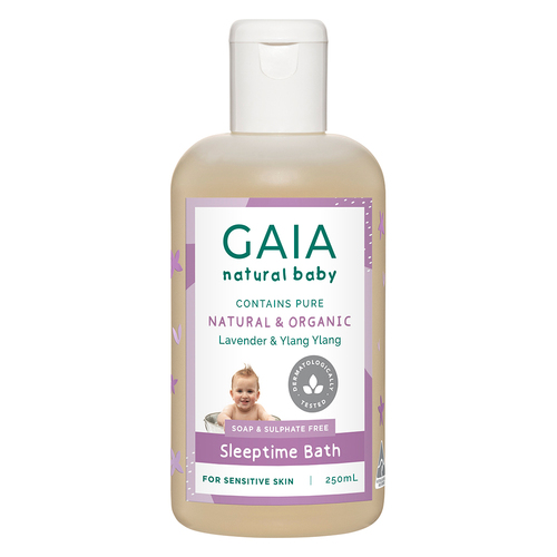 Gaia 250ml Pure/Organic Sleeptime Bath for Baby/Kids/Toddlers Vegan Friendly