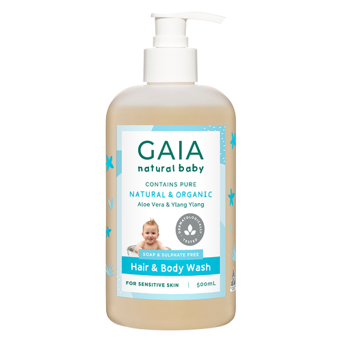 Gaia 500ml Pure/Organic Hair & Body Wash for Baby/Kids/Toddlers Vegan Friendly
