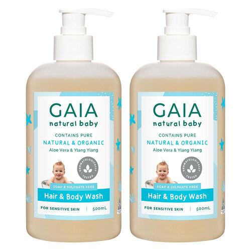 Gaia 1L Pure/Organic Hair & Body Wash for Baby/Kids/Toddlers Vegan Friendly
